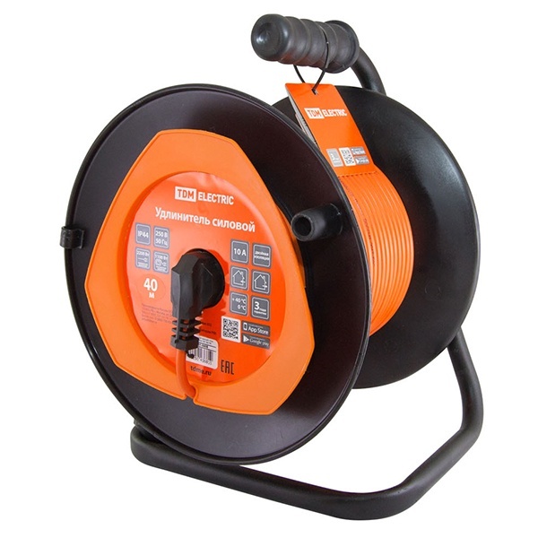 Удлинитель силовой для газонокосилки TDM УК10-001 40м штепсель+гнездо ПВС 2х1,0
