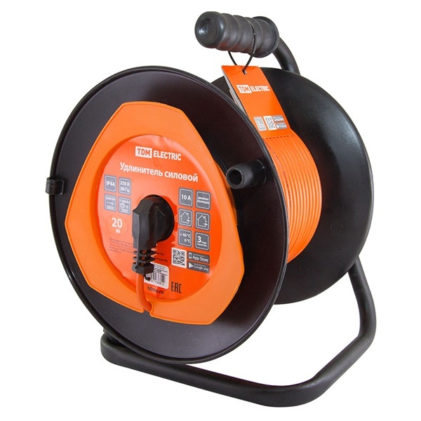 Удлинитель силовой для газонокосилки TDM УК10-001 20м штепсель+гнездо ПВС 3х1,0