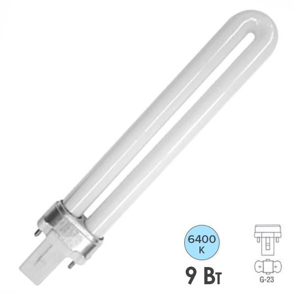 Лампа компактная люминесцентная Foton ESL S-2P 9W 6400K G23 дневной свет