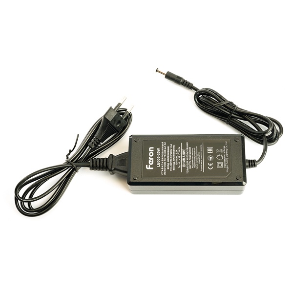 Блок питания Feron LB005 30W 12V IP20 для светодиодной ленты 107х47х30мм
