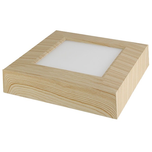 Светильник светодиодный TDM накладной квадрат Даунлайт СПО 6 Вт 3000K (сосна) 120х120х32мм