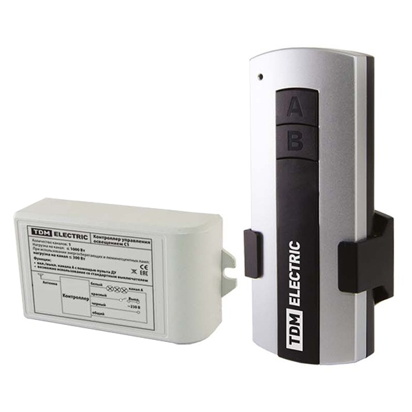 Комплект для беспроводного радиоуправления освещением TDM ПУ1-МK-1 (1 канал) Уютный дом 1х1000Вт