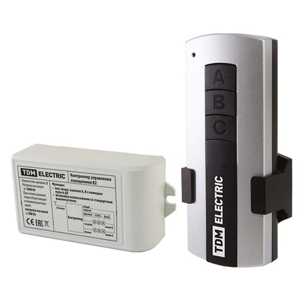 Комплект для беспроводного радиоуправления освещением TDM ПУ1-МK-2 (2 канала) Уютный дом 2х1000Вт