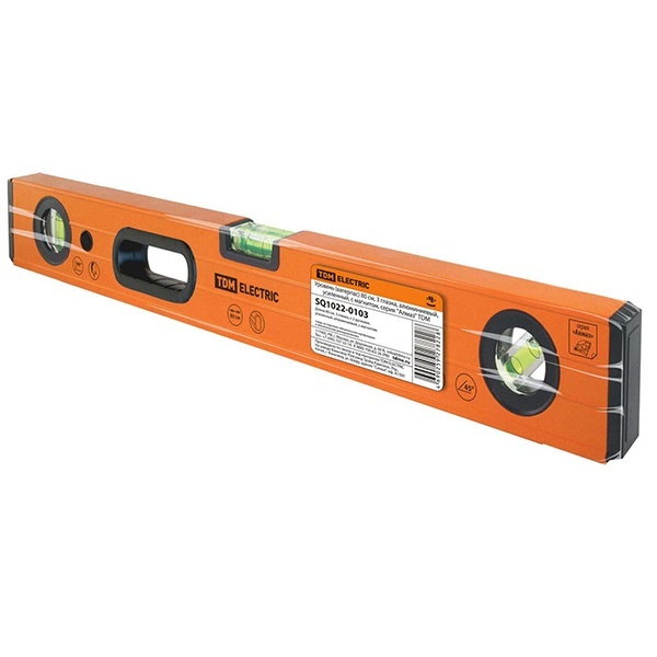 Уровень TDM Алмаз (ватерпас) 80 см, 3 глазка, алюминиевый, усиленный, с магнитом