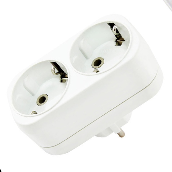 Блок TDM на 2 гнезда 2П+З плоский 16А 250B