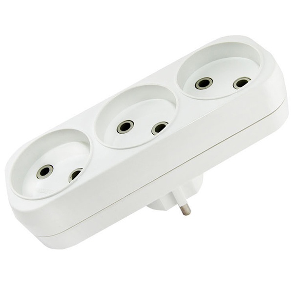 Блок TDM на 3 гнезда 2П б/з плоский 6А 250B