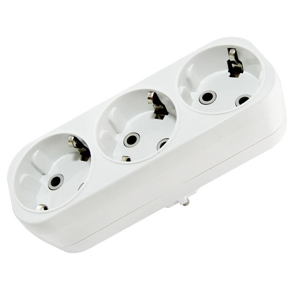 Блок TDM на 3 гнезда 2П+З плоский 16А 250B