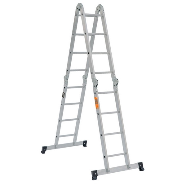 Лестница-трансформер алюминиевая TDM ЛТА4х4, 4 секции по 4 ступени, h433/209/117 см, 11,7 кг