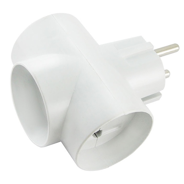 Тройник TDM 3х2П 16А 250B белый