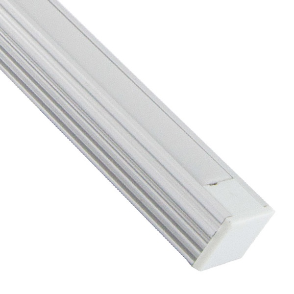 Профиль для светодиодной ленты TDM 1612 1м комплект, накладной, матовый рассеиватель L1000x16x12mm