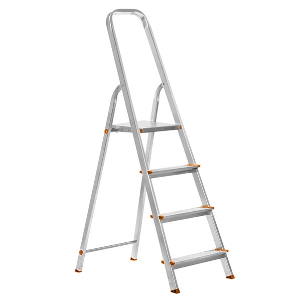 Стремянка алюминиевая Народная СА4, 4 ступени, усиленный профиль h780 мм