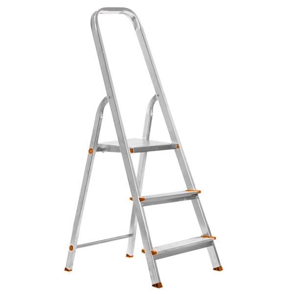 Стремянка алюминиевая Народная СА3, 3 ступени, усиленный профиль h570 мм