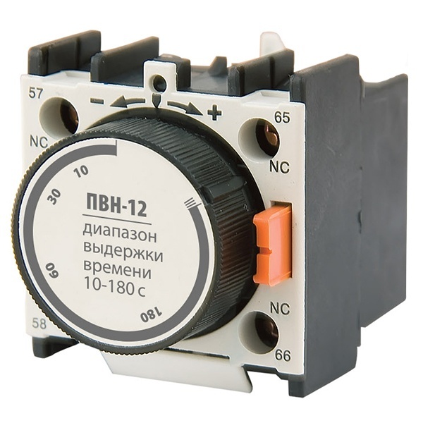 Приставка выдержки времени TDM ПВН-12 (вкл. 10-180 сек) 1з+1р