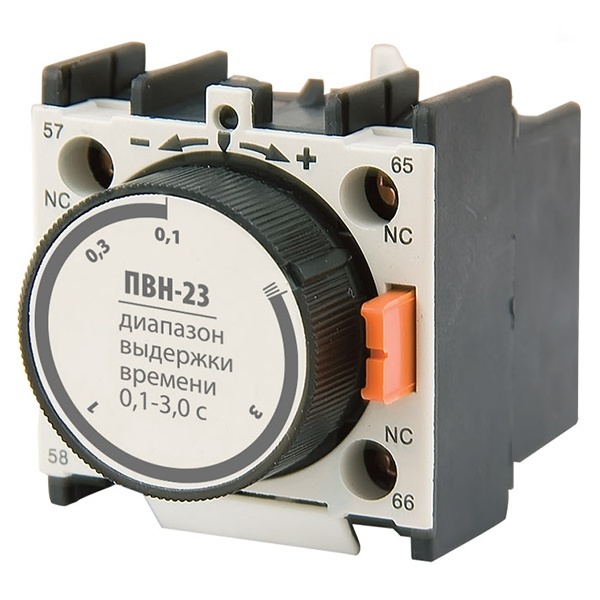 Приставка выдержки времени TDM ПВН-23 (откл. 0,1-3 сек) 1з+1р