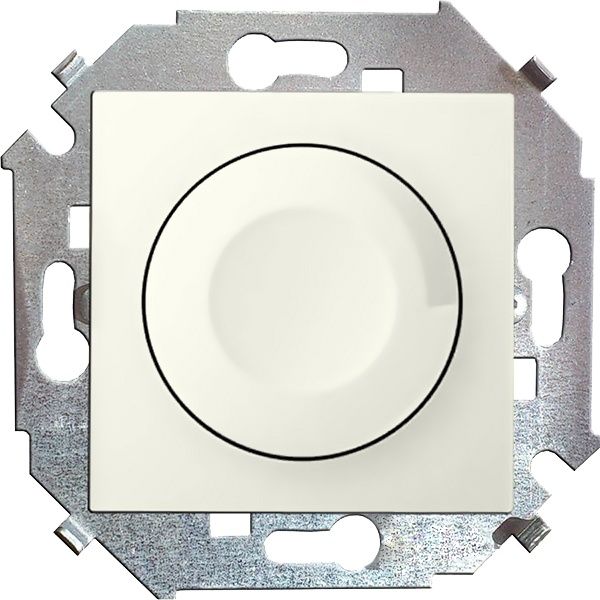 Диммер поворотно-нажимной Simon 15 500Вт 230В винтовой зажим, слоновая кость (бежевый)