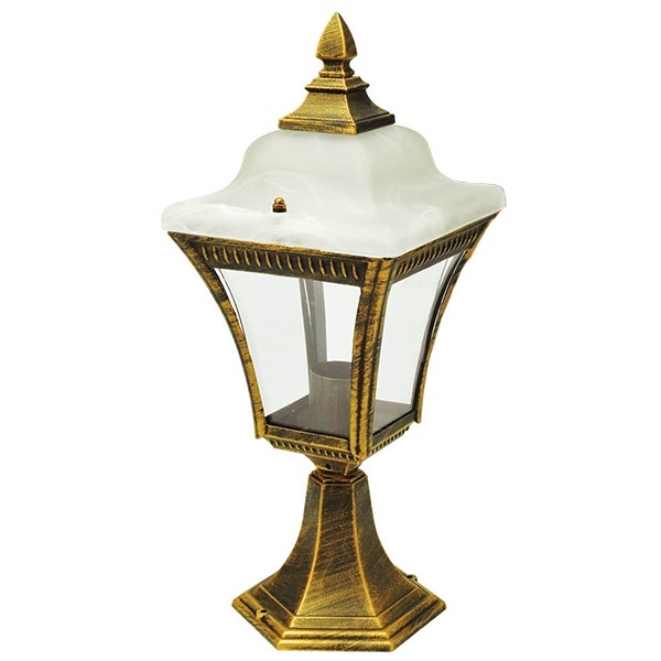 Светильник садово-парковый TDM Глазурь 60Вт, стойка, прозрачное/бронза, Е27,