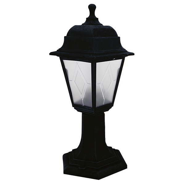 Светильник садово-парковый TDM НТУ 04-60-001 четырехгранник, стойка, пластик, черный