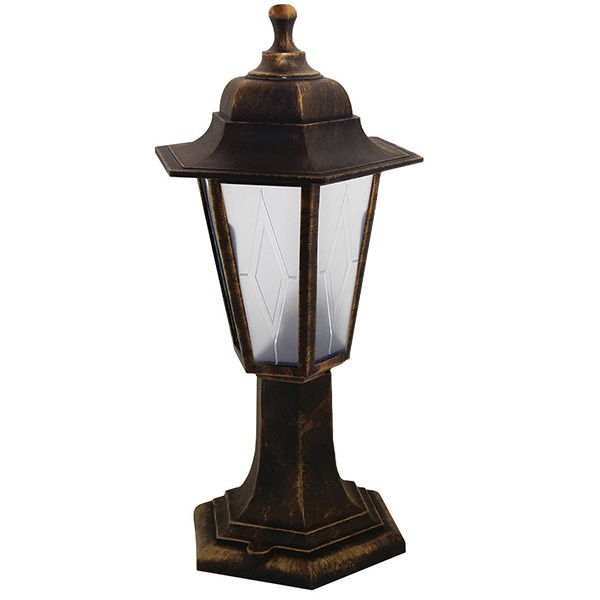 Светильник садово-парковый TDM НТУ 06-60-001 шестигранник, стойка, пластик, бронза