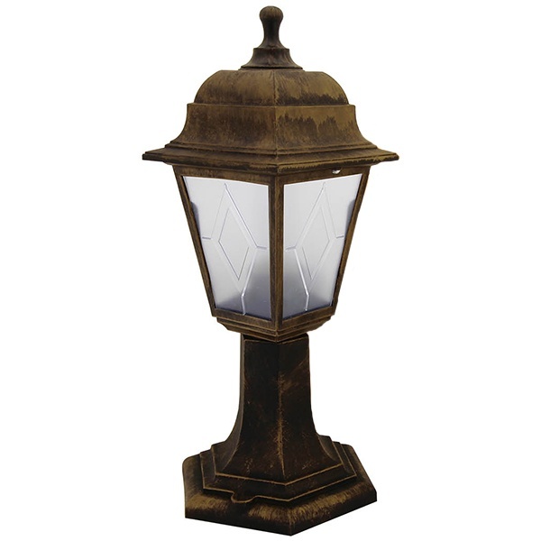 Светильник садово-парковый TDM НТУ 04-60-001 четырехгранник, стойка, пластик, бронза