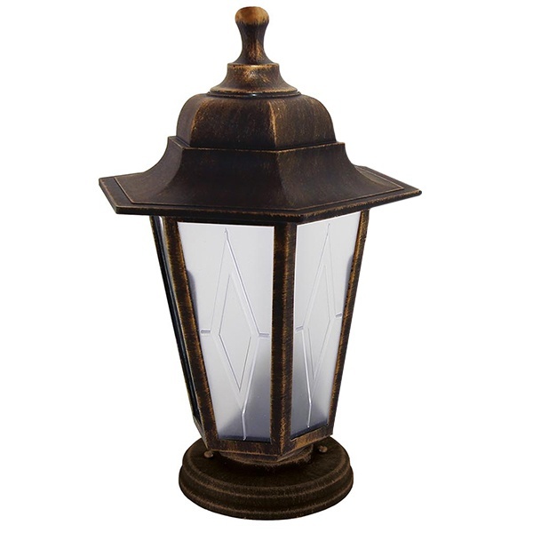 Светильник садово-парковый TDM НТУ 06-60-001 шестигранник, напольный, пластик, бронза
