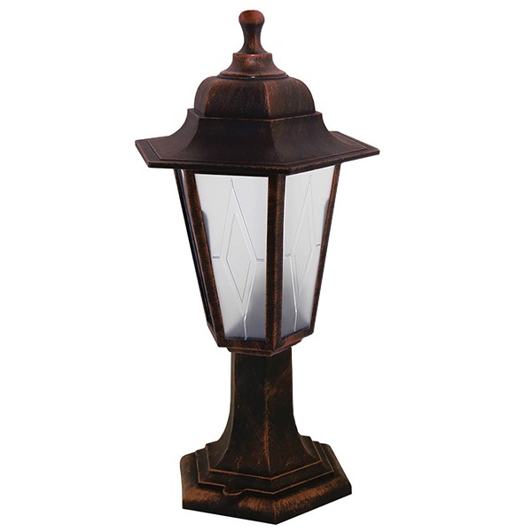 Светильник садово-парковый TDM НТУ 06-60-001 шестигранник, стойка, пластик, медь