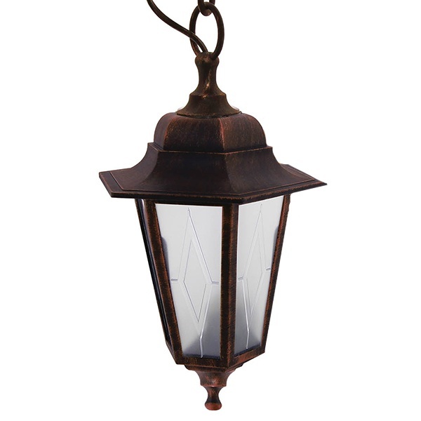 Светильник садово-парковый TDM НСУ 06-60-001 шестигранник, подвес, пластик, медь