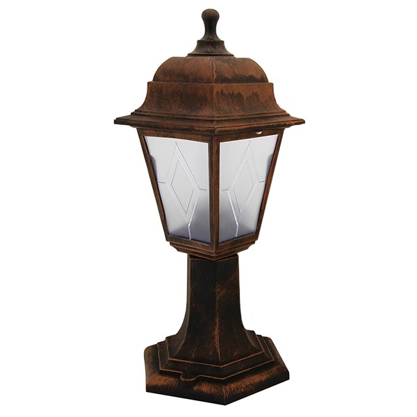 Светильник садово-парковый TDM НТУ 04-60-001 четырехгранник, стойка, пластик, медь