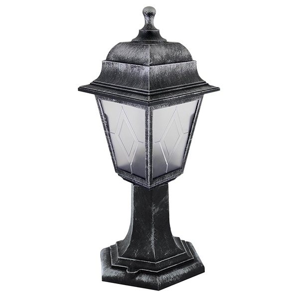 Светильник садово-парковый TDM НТУ 04-60-001 четырехгранник, стойка, пластик, серебро