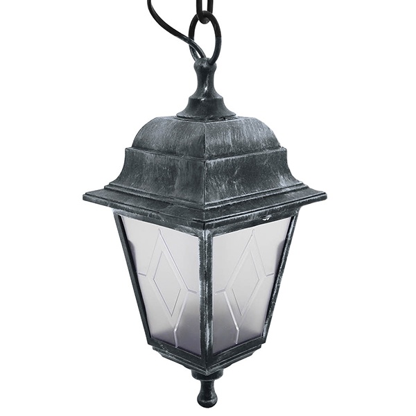 Светильник садово-парковый TDM НСУ 04-60-001 четырехгранник, подвес, пластик, серебро