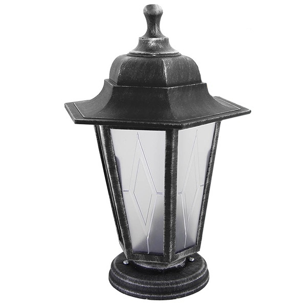 Светильник садово-парковый TDM НТУ 06-60-001 шестигранник, напольный, пластик, серебро