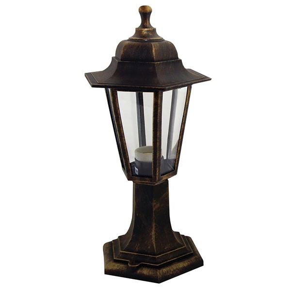 Светильник садово-парковый TDM НТУ 06-60-001 шестигранник, стойка, пластик, бронза