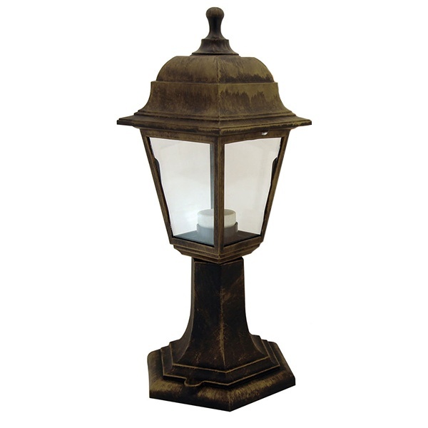 Светильник садово-парковый TDM НТУ 04-60-001 четырехгранник, стойка, пластик, бронза