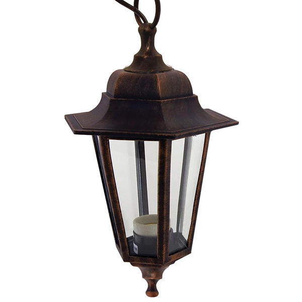Светильник садово-парковый TDM НСУ 06-60-001 шестигранник, подвес, пластик, медь