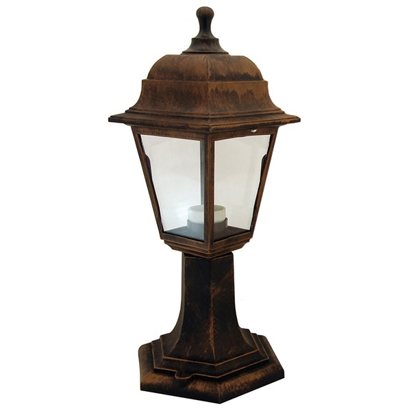 Светильник садово-парковый TDM НТУ 04-60-001 четырехгранник, стойка, пластик, медь