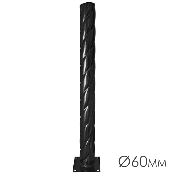 Опора витая металлическая садово-парковая TDM, h600 мм, цвет черный,