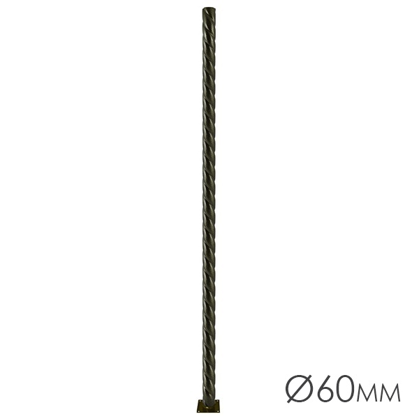 Опора витая металлическая садово-парковая TDM, h1800 мм, цвет бронза металлик,