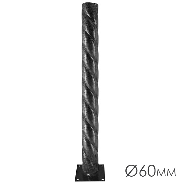 Опора витая металлическая садово-парковая TDM, h600 мм, цвет серебро металлик,