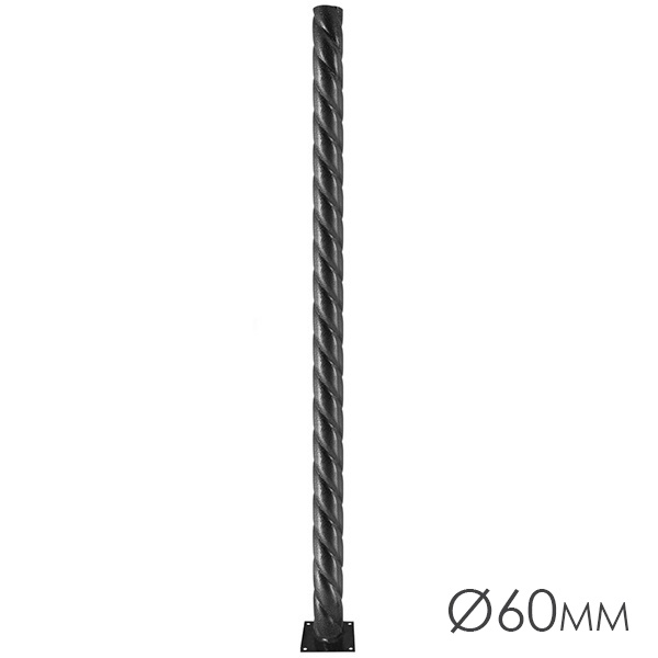 Опора витая металлическая садово-парковая TDM, h1200 мм, цвет серебро металлик,