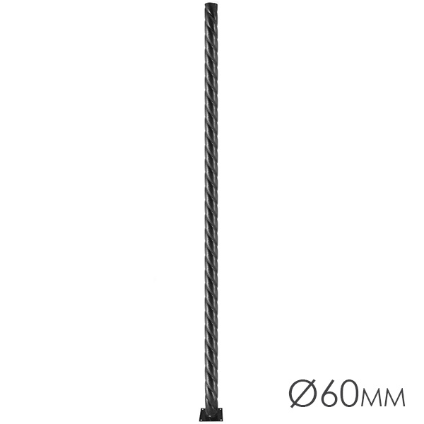 Опора витая металлическая садово-парковая TDM, h1800 мм, цвет серебро металлик,