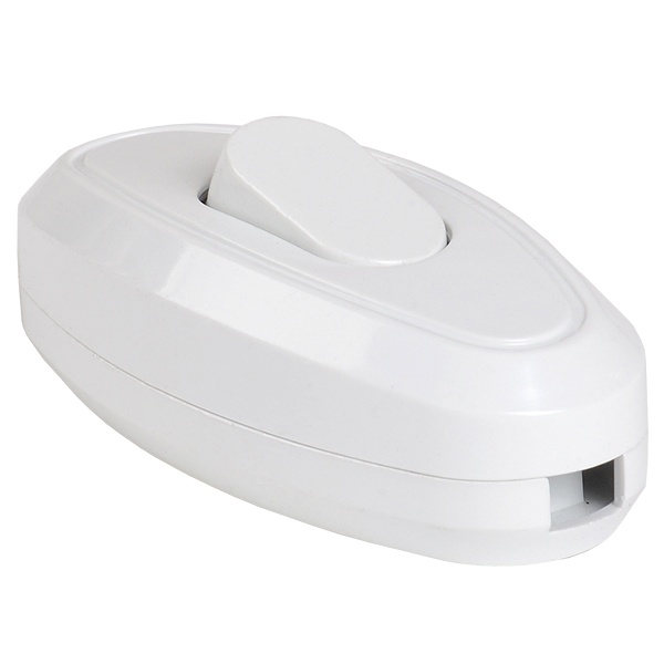 Выключатель одноклавишный ИЭК ВБ-01Б разборный для бра, белый