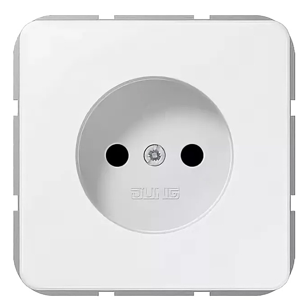 Розетка Jung CD 2Р винтовой зажим Белый