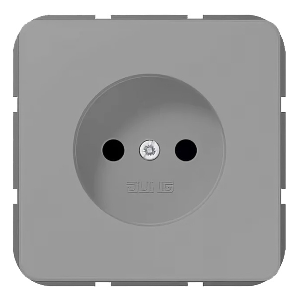 Розетка Jung CD 2Р винтовой зажим Серый
