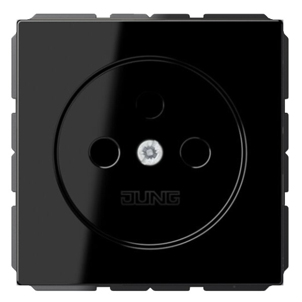 Розетка Jung CD 2Р винтовой зажим Черный