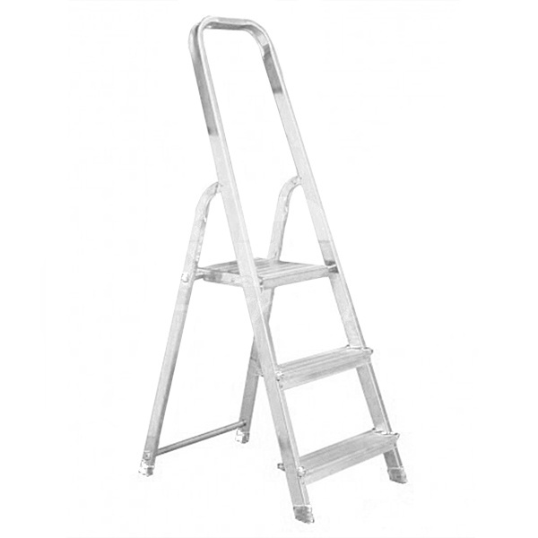 Стремянка алюминиевая Rexant три ступеньки, длина 130 см