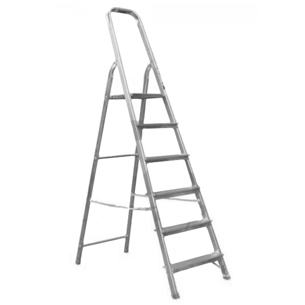 Стремянка алюминиевая Rexant шесть ступенек, длина 198 см