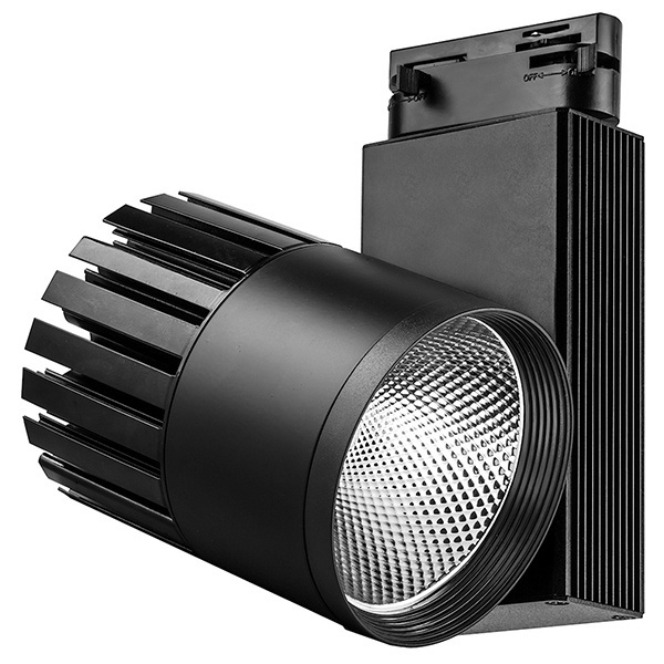 Трековый светодиодный светильник AL105 MarketBright 40W 4000K 3600Lm 35° однофазный, черный