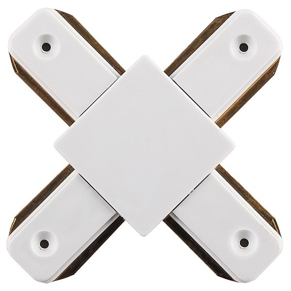 Коннектор Feron LD1002 Х-образный для шинопровода CAB1003 белый