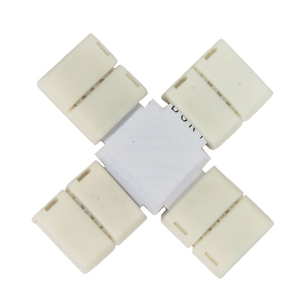 Коннектор Feron LD190 X-образный соединительный для светодиодной ленты 3528 8mm