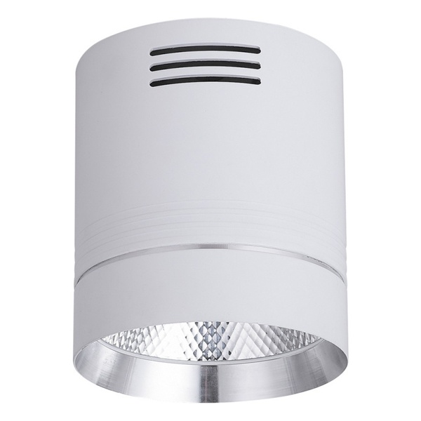 Накладной светодиодный светильник Feron AL521 10W 4000K 900Lm 35° белый c хром кольцом