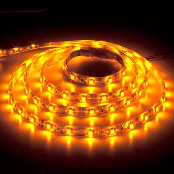 Светодиодная лента Feron LS604 60SMD(3528) 4.8W/m 12V IP65 5000х8х3.8mm желтый